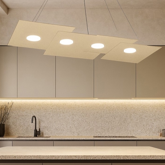 Toplight plate lampadario sabbia per cucina moderna