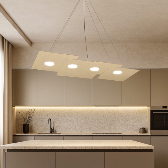 Toplight plate lampadario sabbia per cucina moderna