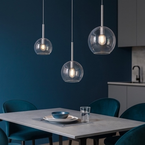 Lampadario per cucina vetri trasparenti