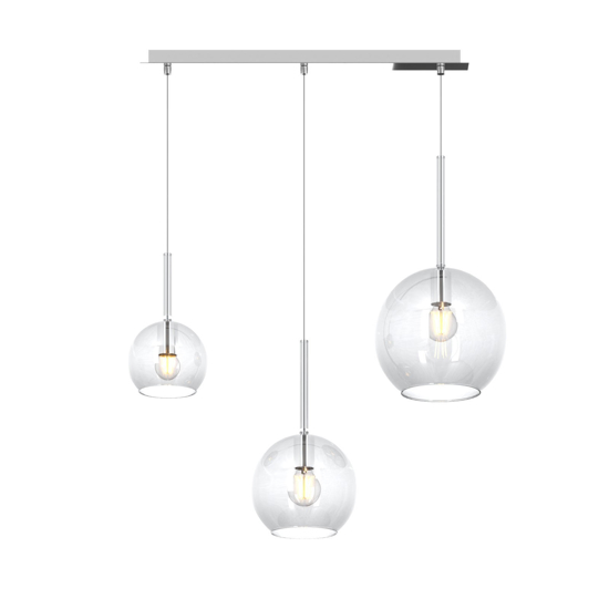 Lampadario per cucina vetri trasparenti