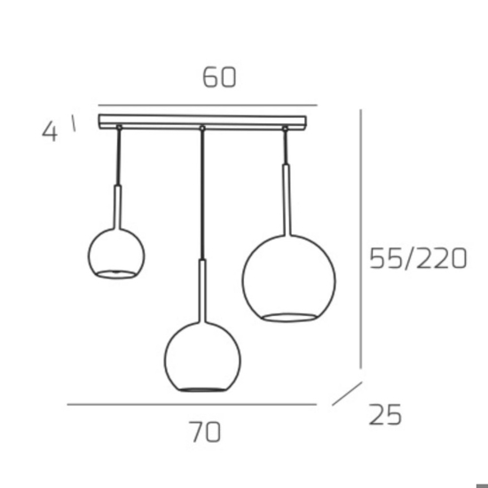 Lampadario per cucina vetri trasparenti