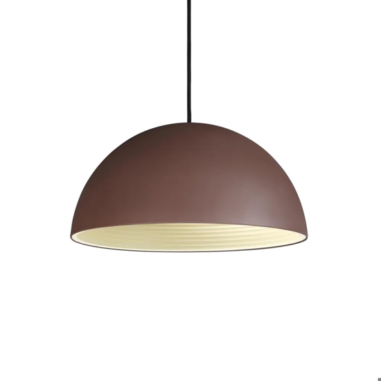 Ideal lux folk sp1 d40 lampadario da cucina paralume marrone ossidato