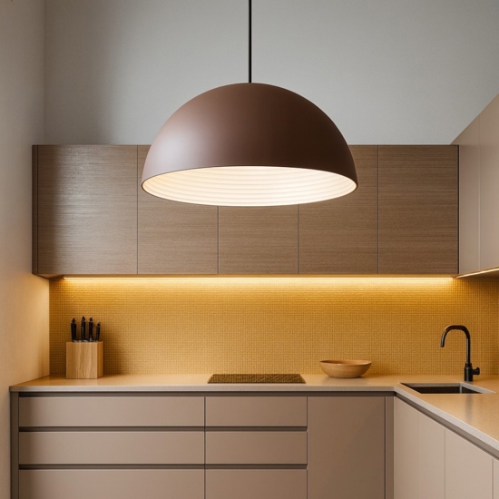 Ideal lux folk sp1 d50 lampadario da cucina corten ossidato