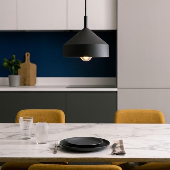 Yurta sp1 d21 lampadario pendente nero cono ideal lux