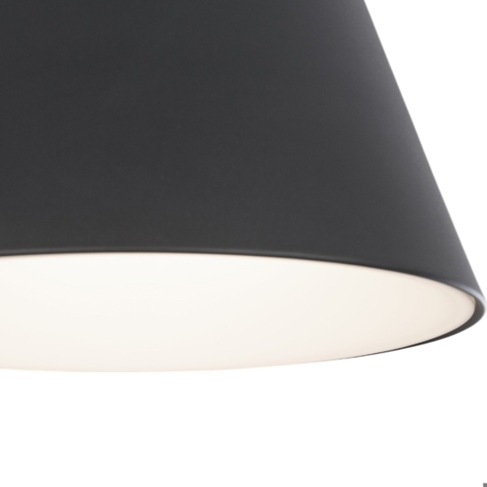 Lampadario per cucina moderna nero led cono rovesciato