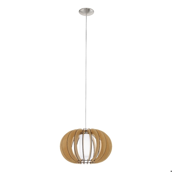 Lampadario per cucina moderna in legno acero stellato eglo