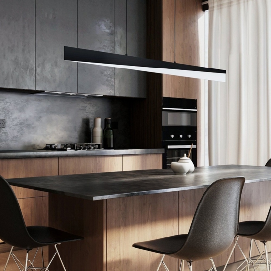 Eglo isidro lampadario da cucina led 27w 3000k dimmerabile moderno