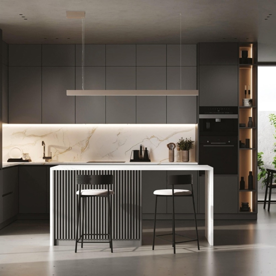 Vivida segmento lampadario da cucina sabbia led 40w cct