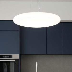 Smarties sp3 d50 ideal lux lampadario da cucina moderna vetro bianco