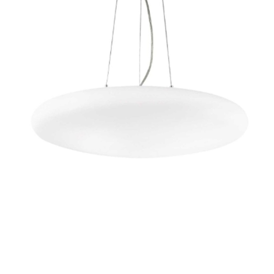Smarties sp3 d50 ideal lux lampadario da cucina moderna vetro bianco