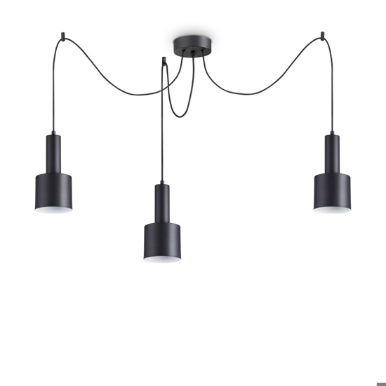 Holly sp3 nero ideal lux lampadario da cucina con decentramento