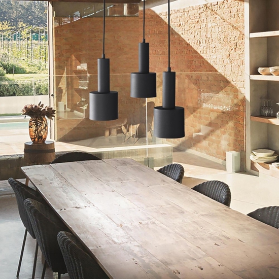 Holly sp3 nero ideal lux lampadario da cucina con decentramento