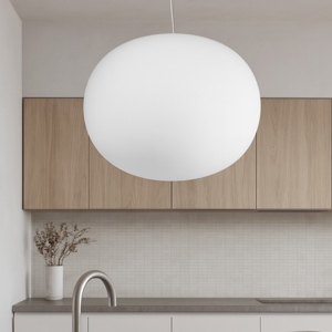 Visualizza i dettagli per Cotton sp1 d40 ideal lux lampadario da cucina ovale bianco Cotton sp1 d40 ideal lux lampadario da cucina ovale bianco