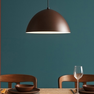 Lampadario cupola marrone 34cm per cucina