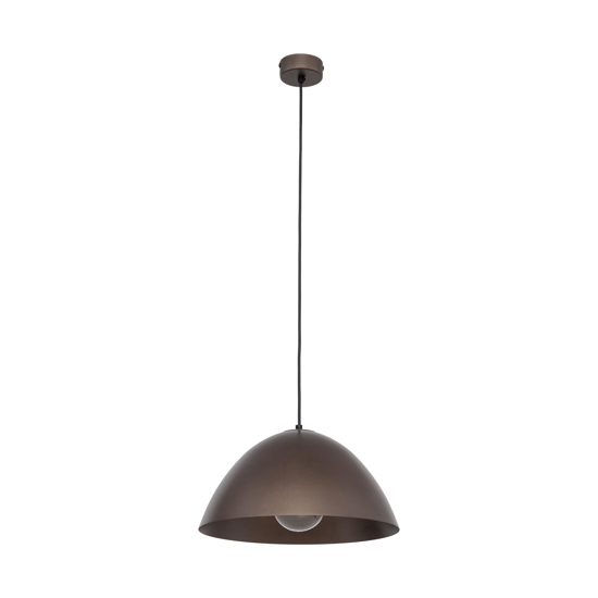 Lampadario cupola marrone 34cm per cucina