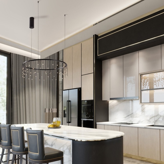 Lampadario stelle cadenti nero per cucina moderna led 3000k
