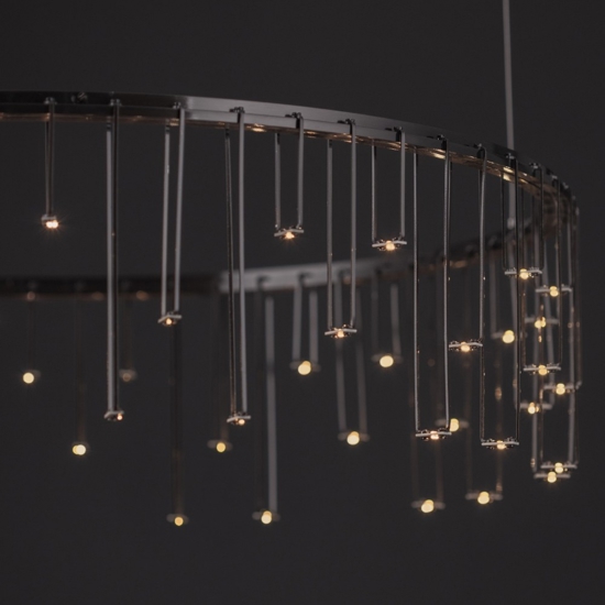Lampadario stelle cadenti nero per cucina moderna led 3000k