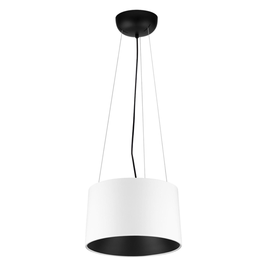 Lampadario cono bianco nero led 24w 3000k per cucina moderna