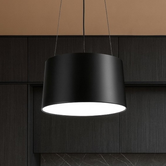 Lampadario per cucina nero cono led  24w 3000k