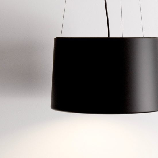 Lampadario per cucina nero cono led  24w 3000k
