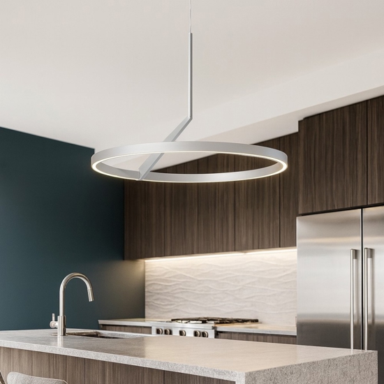Lampadario vivida meridiana titanio led 44w 3000k 4000k