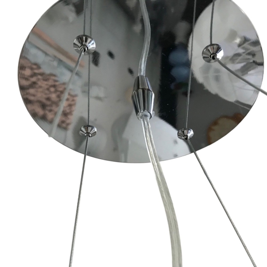 Ovalino sp5 lampadario di vetro satinato ideal lux