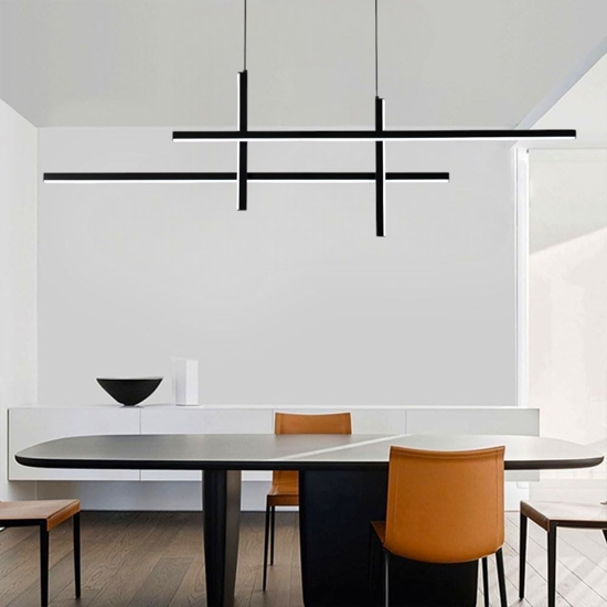 Lampadario da cucina moderno led 3200k minimalista nero
