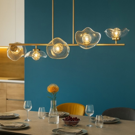 Maytoni miracle lampadario da cucina con portalampada in vetro