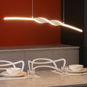Visualizza i dettagli per Lampadario da cucina cavi regolabili bianco led 18w 4000k Lampadario da cucina cavi regolabili bianco led 18w 4000k