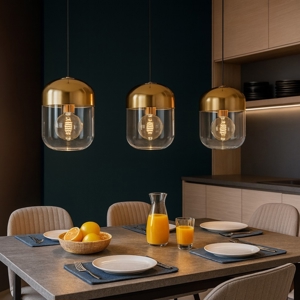 Maryvilla eglo lampadario da cucina moderna in vetro