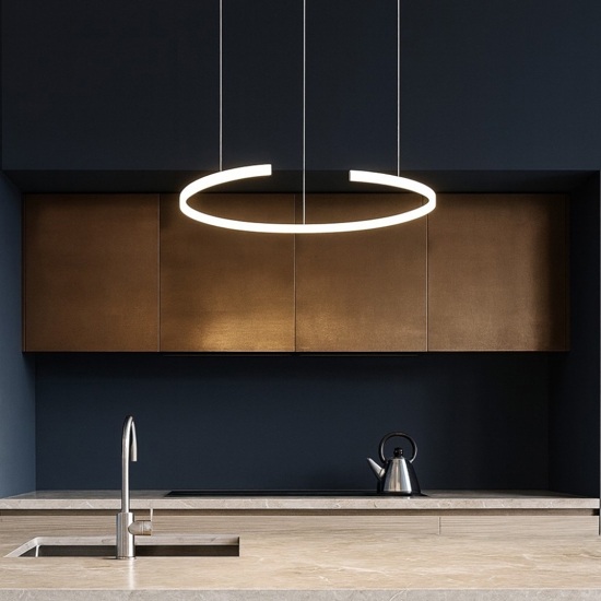Lampadario per cucina led 30w 3000k 4000k olympic bianco vivida international