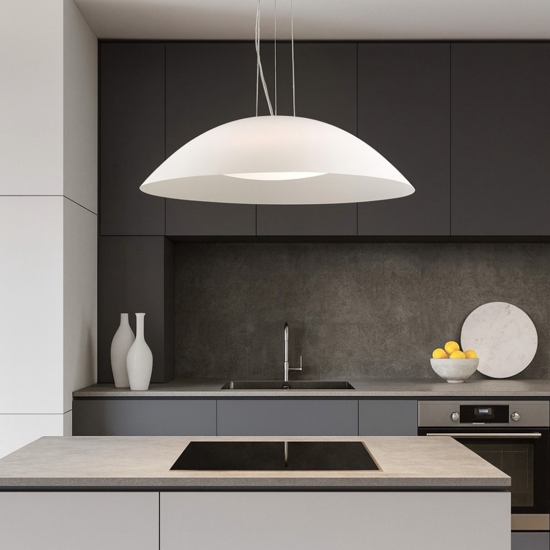 Lena sp3 d74 lampadario per cucina bianco ideal lux