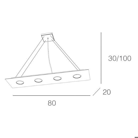 Lampadario led per cucina moderna grigio toplight area