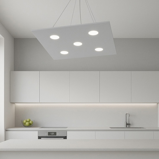 Top light area lampadario da cucina quadrato grigio