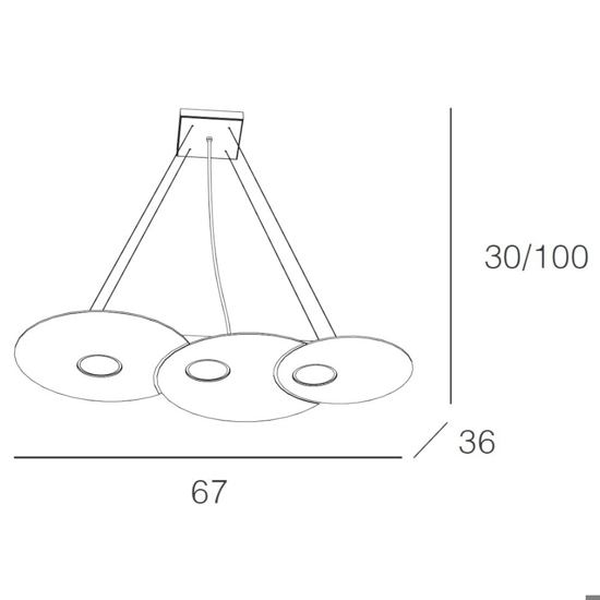 Lampadario per cucina moderna toplight cloud grigio