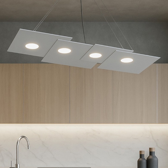 Toplight plate lampadario per cucina grigio design