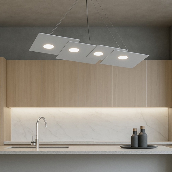Toplight plate lampadario per cucina grigio design