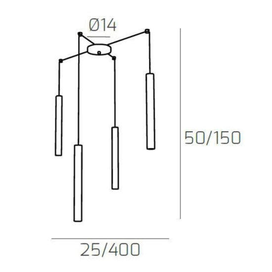 Lampadario da cucina con decentramento