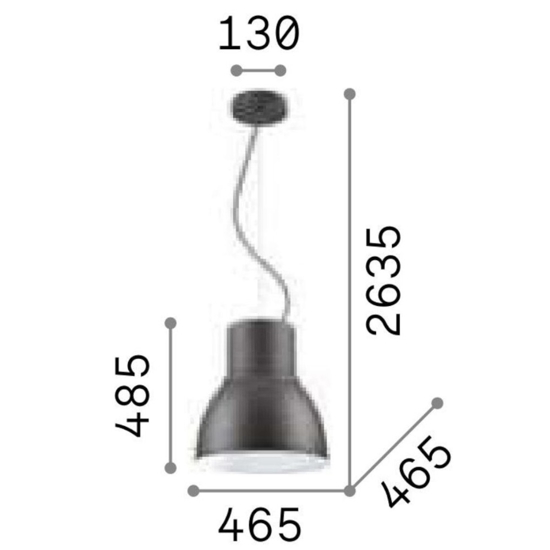 Breeze ideal lux lampadario per isola cucina campana antracite