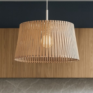 Sendero eglo lampadario cucina paralume traforato in legno