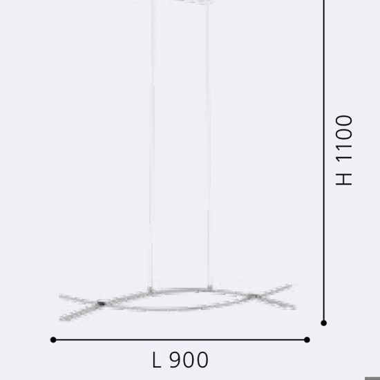 Eglo nevado lampadario cromato per cucina moderna led 27w 3000k