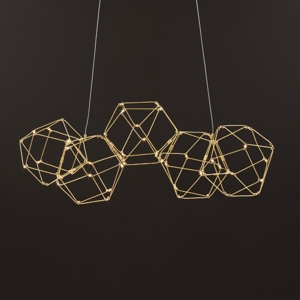 Lampadario costellazione oro led 22w 3000k per cucina moderna