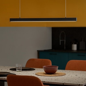 Vivida segmento lampadario nero da cucina led 40w cct