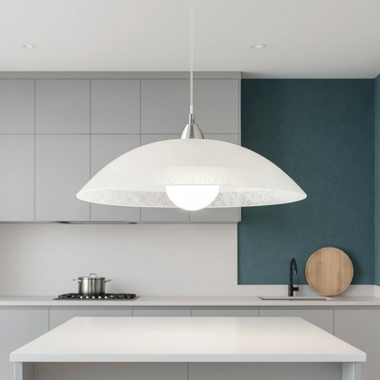 Ideal lux lana sp1 lampadario per cucina piatto di vetro