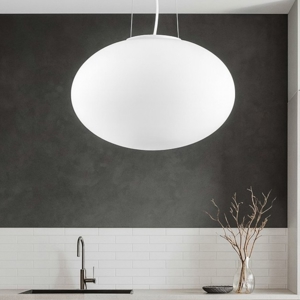Candy sp1 d40 ideal lux lampadario sfera di vetro bianco