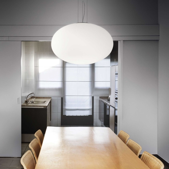 Candy sp1 d40 ideal lux lampadario sfera di vetro bianco