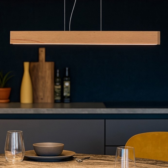 Ideal lux craft sp lampadario in legno led 36w 3000k
