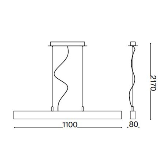 Ideal lux craft sp lampadario in legno led 36w 3000k