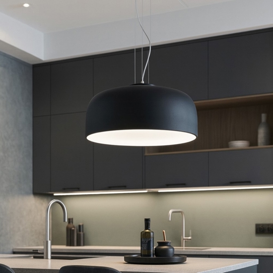 Lampadario da cucina nero cavi regolabili h150 cm max