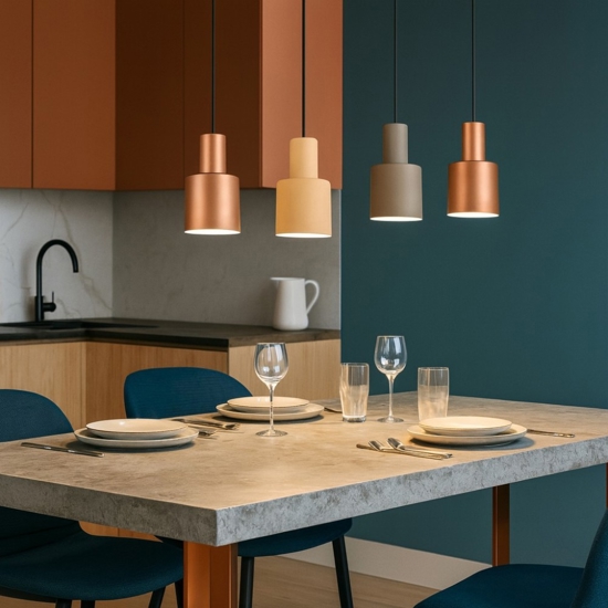 Lampadario per tavolo da cucina multicolor